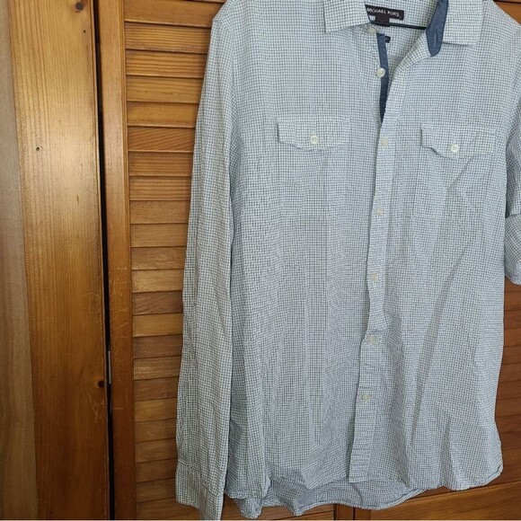 Michael Kors Mens Woven Shirt Size XL - Picture 4 of 9